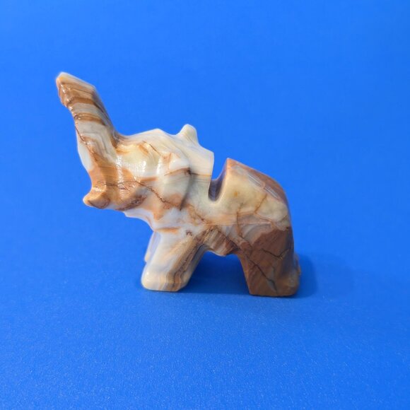 Other - Banded Calcite Stone Elephant Business Card Holder B1032